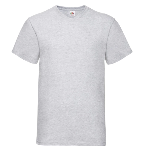 V-Ausschnitt T-Shirt Grau