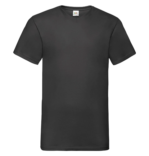 V-Ausschnitt T-Shirt Graphit